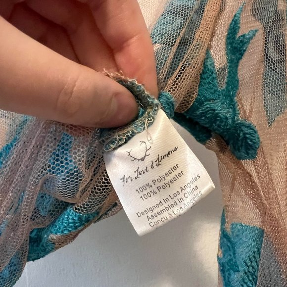 For Love & Lemons Blue Orchid Crop Top Small - Picture 5 of 5